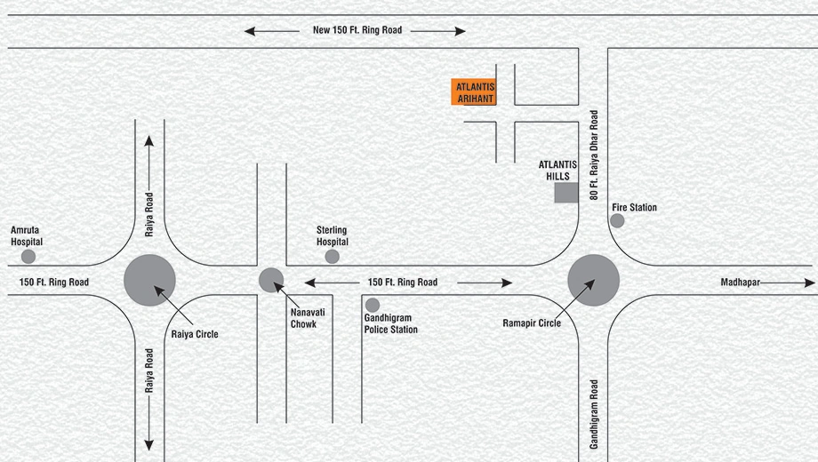 Location of Atlantis Arihant in Raiya, Rajkot - Image 425897