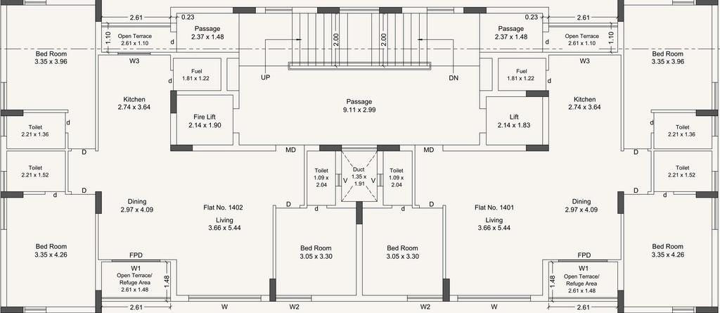 Floor Plan of Haridwar Heritage in Mavdi, Rajkot - Image 425930