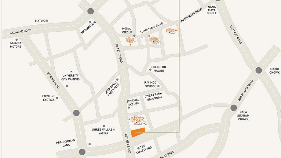 Location of Haridwar Heritage in Mavdi, Rajkot - Image 425928