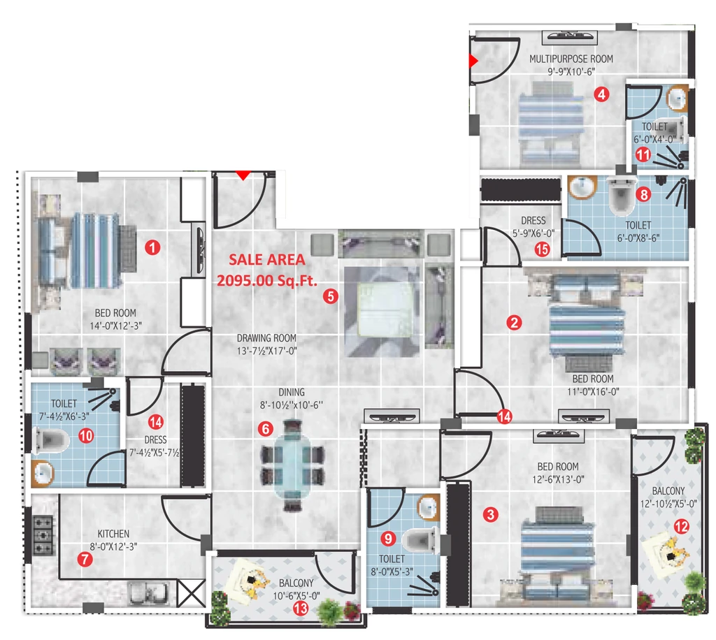 4 BHK Flat in Vishwaas 24 in Durgapura, Jaipur - Image 927461