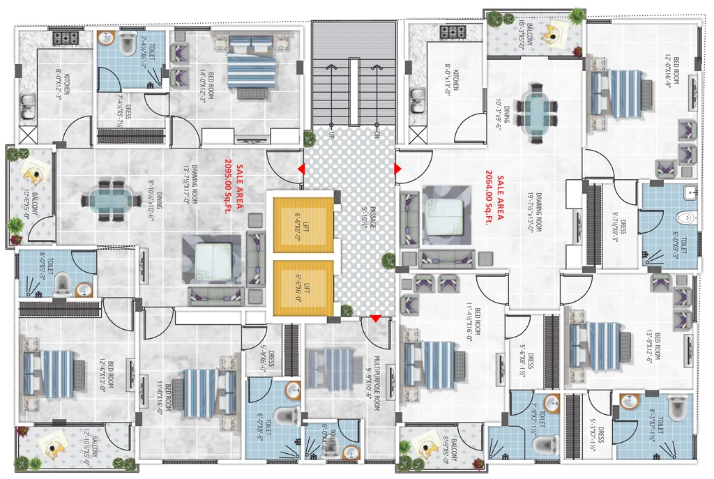Floor Plan of Vishwaas 24 in Durgapura, Jaipur - Image 425946