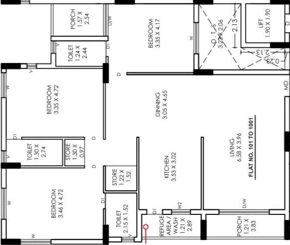 3 BHK Flat in Maruti Opec Heights in Raiya, Rajkot - Image 927465