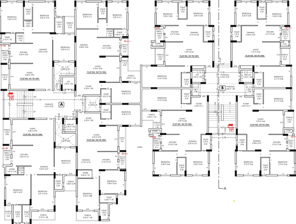 Floor Plan of Maruti Opec Heights in Raiya, Rajkot - Image 425956