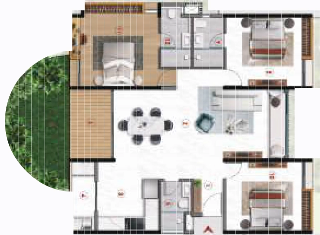 3 BHK Flat in The Formist Mandala in Hebbal, Bangalore - Image 927468