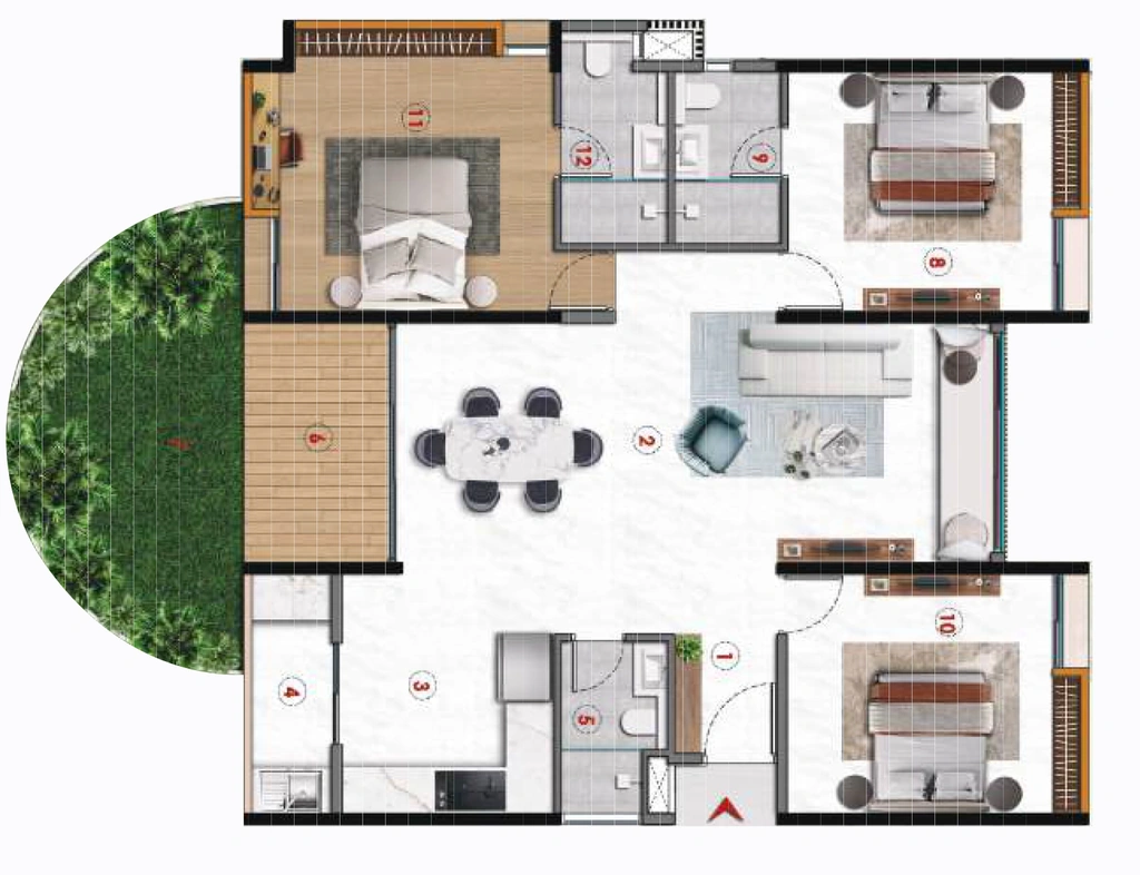 3 BHK Flat in The Formist Mandala in Hebbal, Bangalore - Image 927471