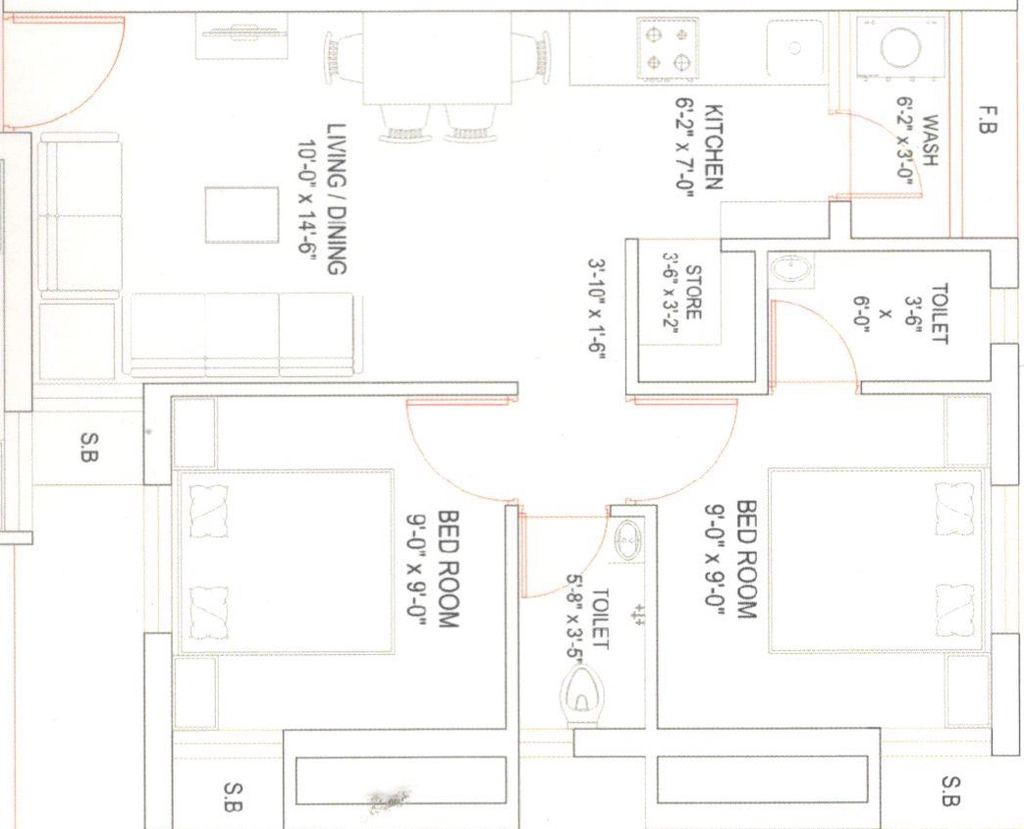 2 BHK Flat in Abhay Prabhu Palace in Ghanteshwer, Rajkot - Image 927466