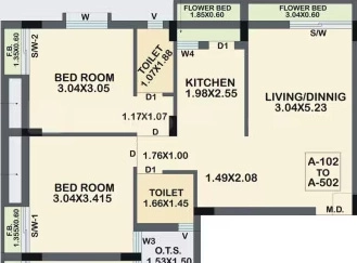 2 BHK Flat in Rajratna Race Course Gardenia in Ghanteshwer, Rajkot - Image 927483