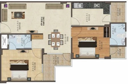 2 BHK Flat in Vishwaas Aashiyana in Jagatpura, Jaipur - Image 927484