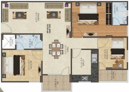 3 BHK Flat in Vishwaas Aashiyana in Jagatpura, Jaipur - Image 927485