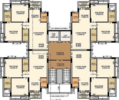 Floor Plan of Ratnam Pride in Ghanteshwer, Rajkot - Image 426061