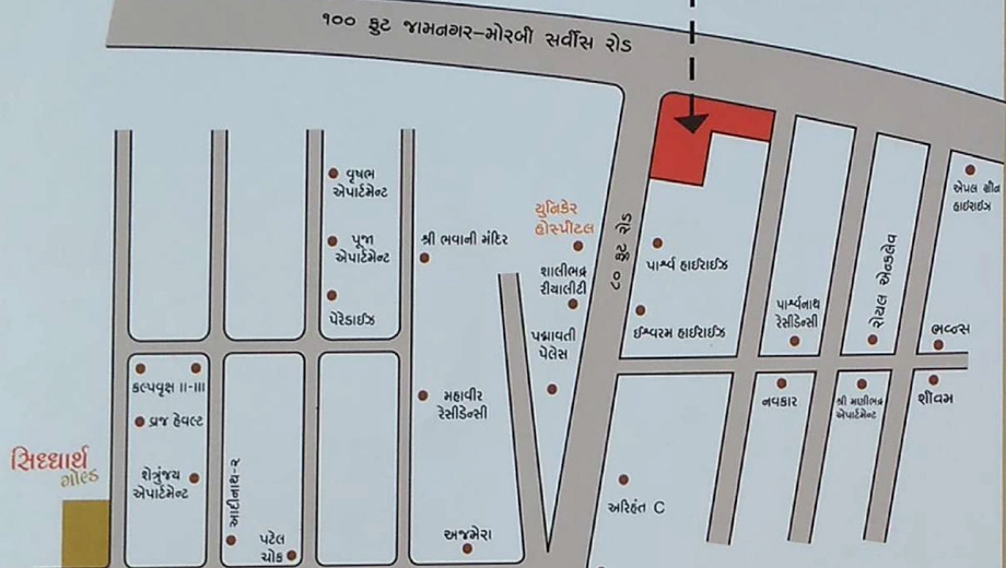 Location of Riya Siddharth Platinium in Ghanteshwer, Rajkot - Image 426113