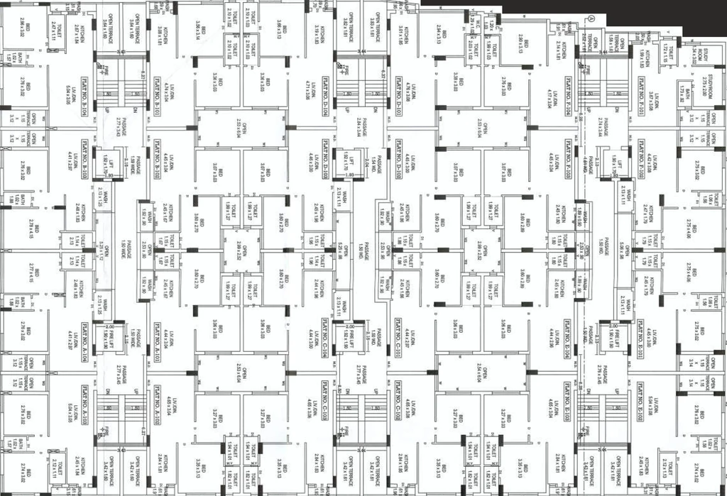 Floor Plan of Rushabh Saffron Palace in Ghanteshwer, Rajkot - Image 426120