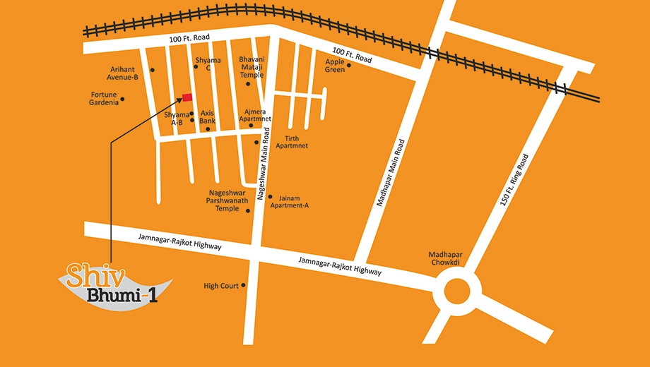 Location of Shivbhumi Apartments in Ghanteshwer, Rajkot - Image 426142