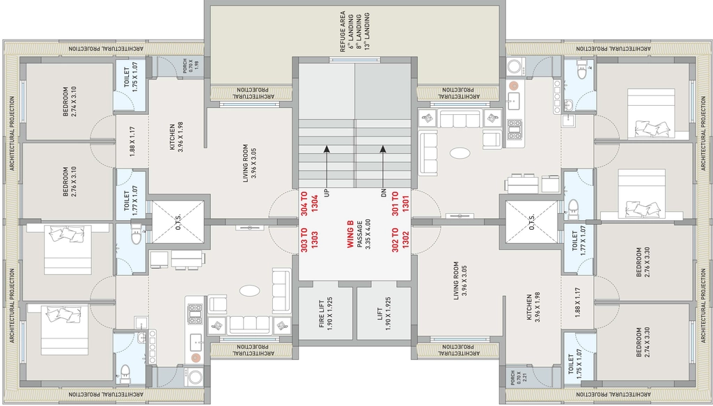 Floor Plan of Shree Vallabh Heights in Ghanteshwer, Rajkot - Image 426150
