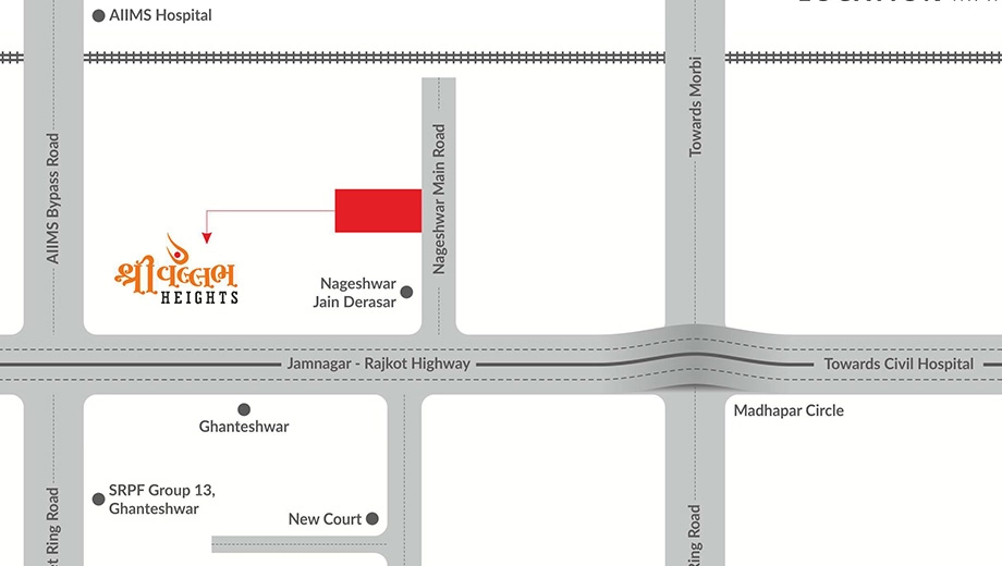 Location of Shree Vallabh Heights in Ghanteshwer, Rajkot - Image 426148