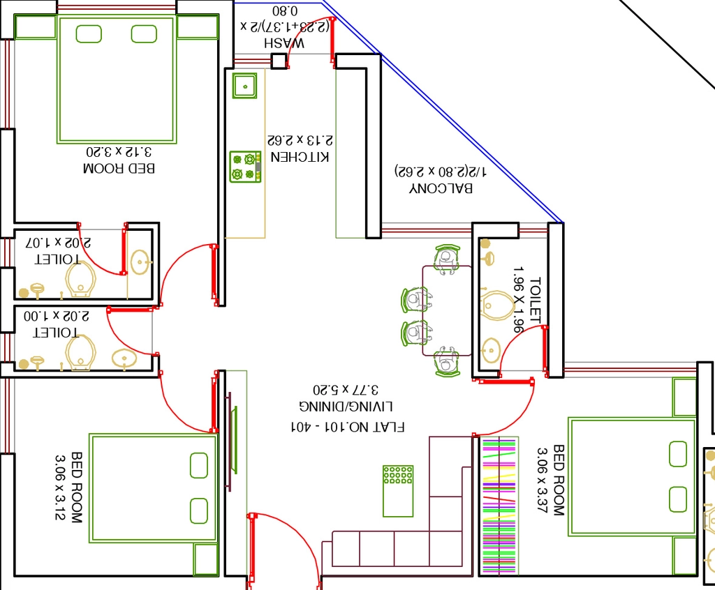 3 BHK Flat in Shree Vraj Raj Avenue in Ghanteshwer, Rajkot - Image 927513