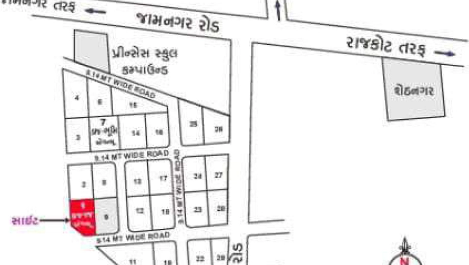 Location of Shree Vraj Raj Avenue in Ghanteshwer, Rajkot - Image 426154