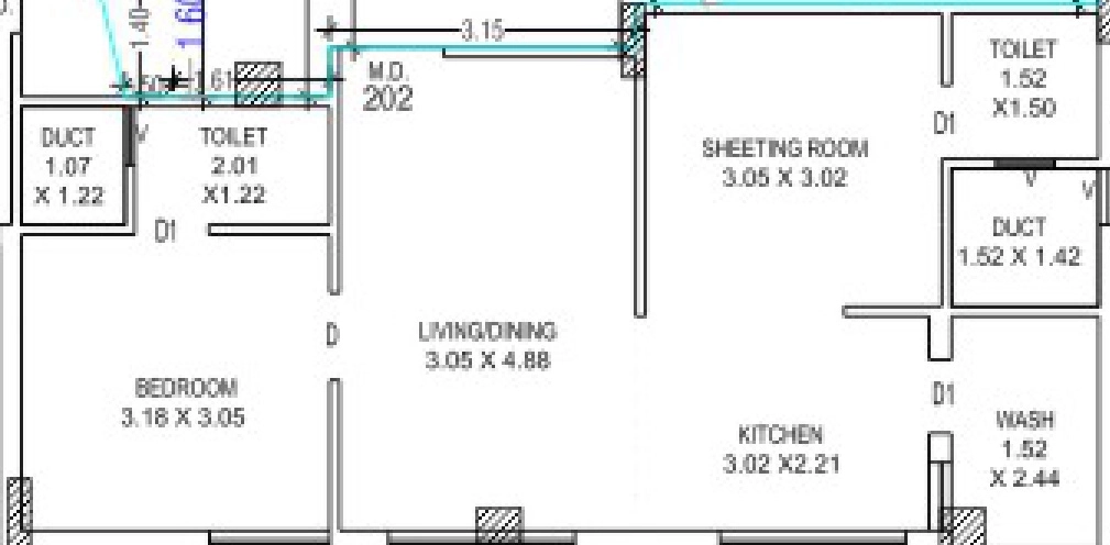2 BHK Flat in Shreeji Heights Raiya in Raiya, Rajkot - Image 927514