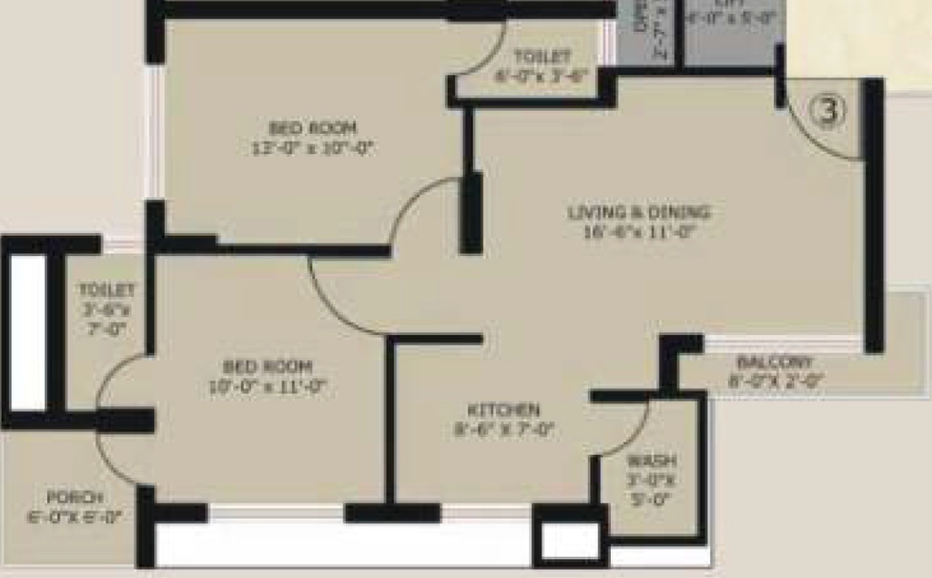 2 BHK Flat in Shreeji Tirth in Ghanteshwer, Rajkot - Image 927515
