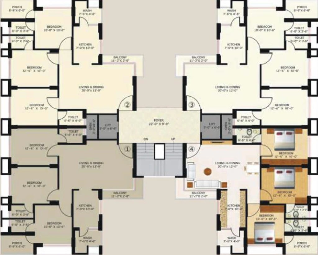 Floor Plan of Shreeji Tirth in Ghanteshwer, Rajkot - Image 426170
