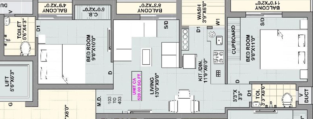 2 BHK Flat in Shubh Palace in Ghanteshwer, Rajkot - Image 927523