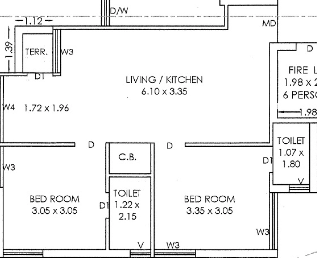 2 BHK Flat in Shubham Heights in Ghanteshwer, Rajkot - Image 927524