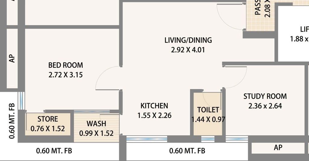 2 BHK Flat in Shyama Apartment in Ghanteshwer, Rajkot - Image 927525