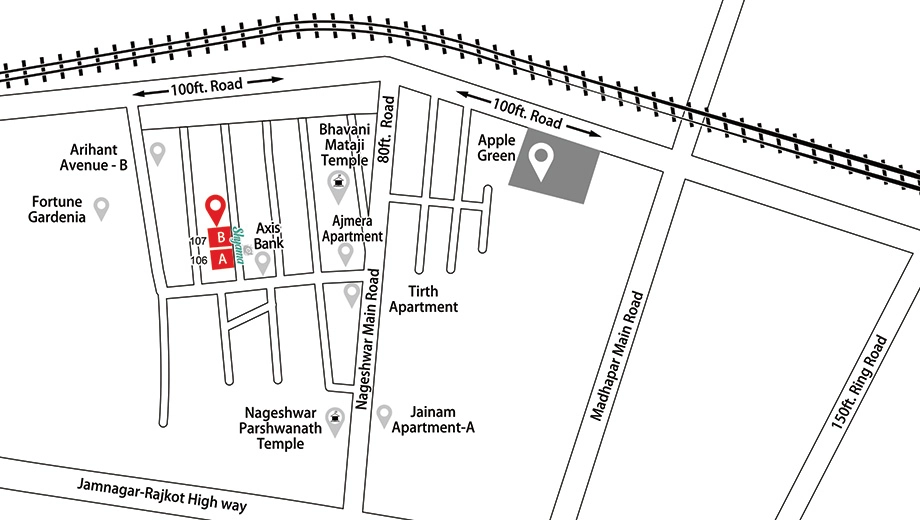 Location of Shyama Apartment in Ghanteshwer, Rajkot - Image 426202