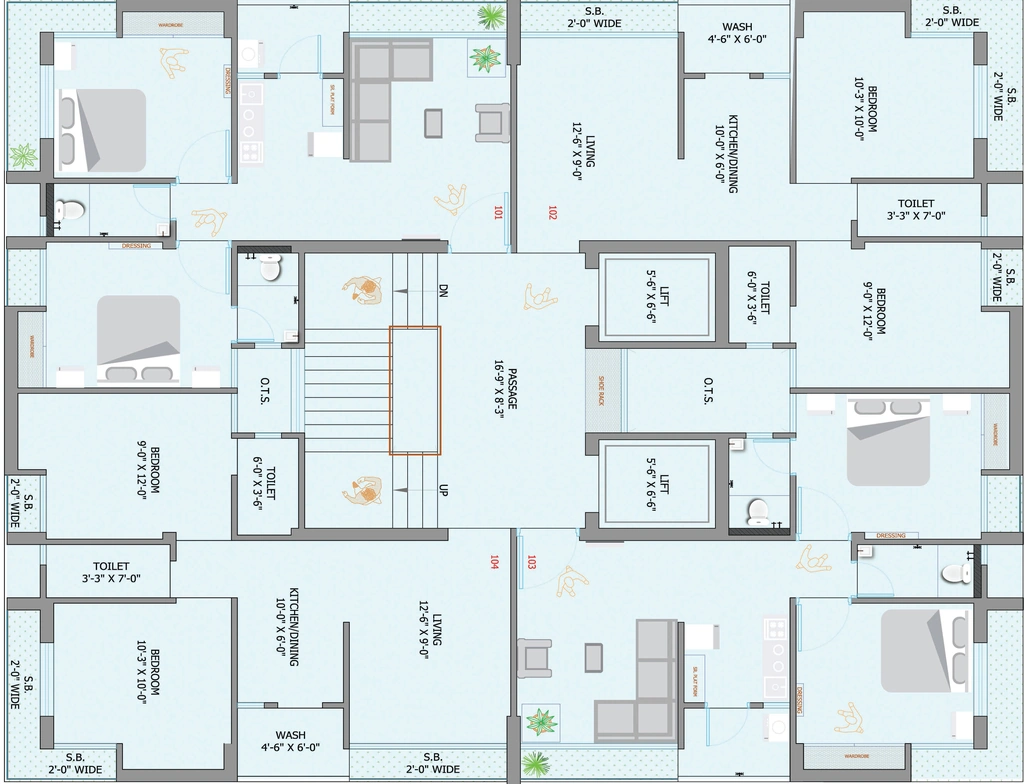 Floor Plan of Shyama One in Ghanteshwer, Rajkot - Image 426210