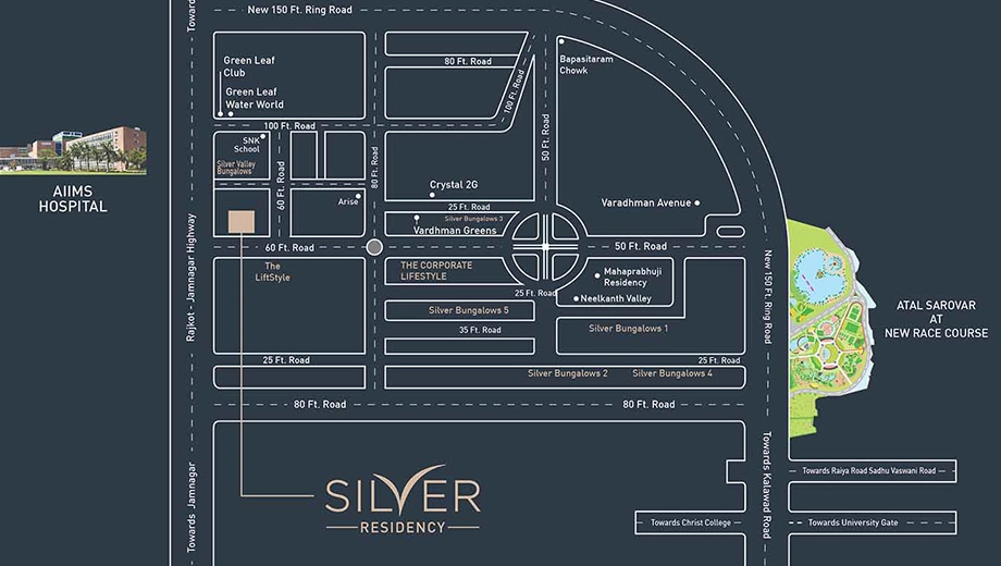 Location of Silver Bungalows in Ghanteshwer, Rajkot - Image 426225