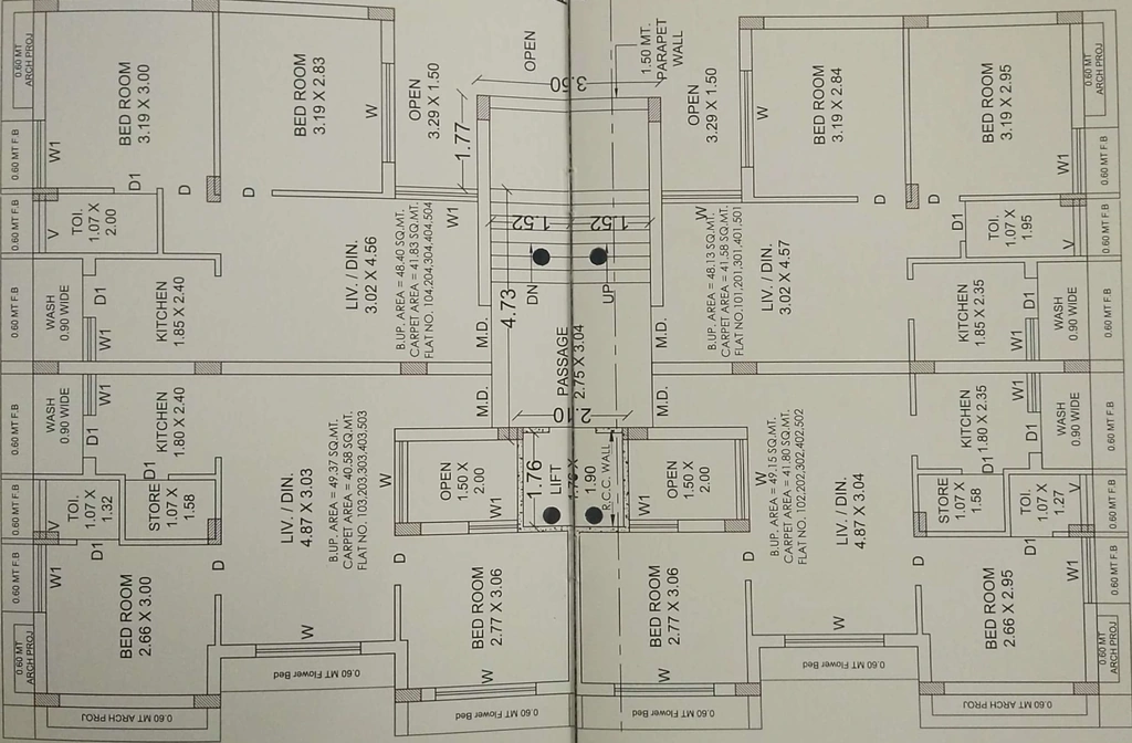 Floor Plan of Somnath Parmeshwar Heights in Ghanteshwer, Rajkot - Image 426236