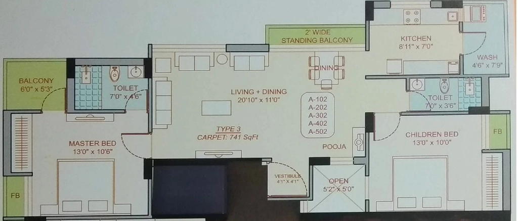 3 BHK Flat in Sunrise Prime in Ghanteshwer, Rajkot - Image 927542