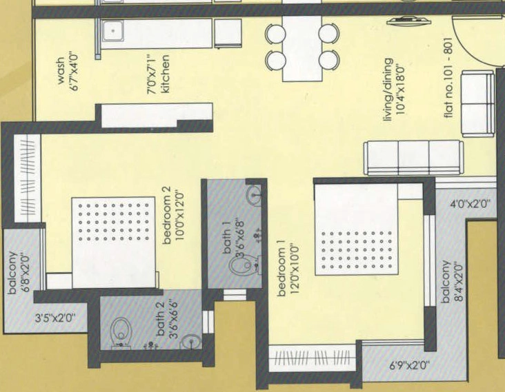 2 BHK Flat in Trimurti Apartment in Ghanteshwer, Rajkot - Image 927546
