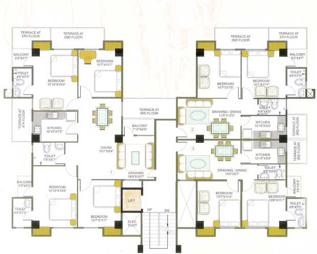 Floor Plan of Prime South City in Lokhra, Guwahati - Image 426340