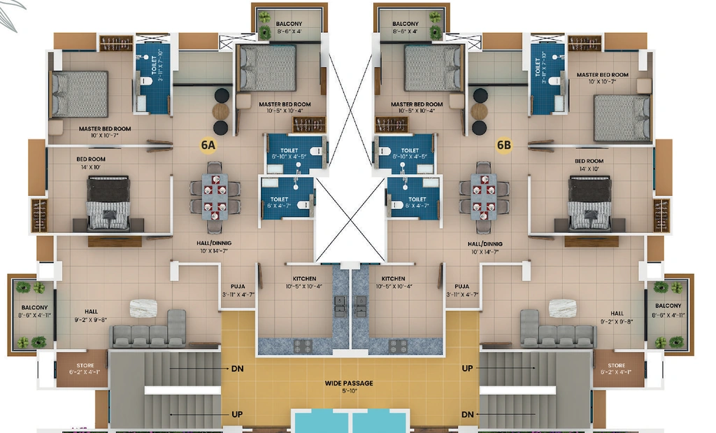 Floor Plan of Sri Varunaz Robjoy Enclave in Lokhra, Guwahati - Image 426350