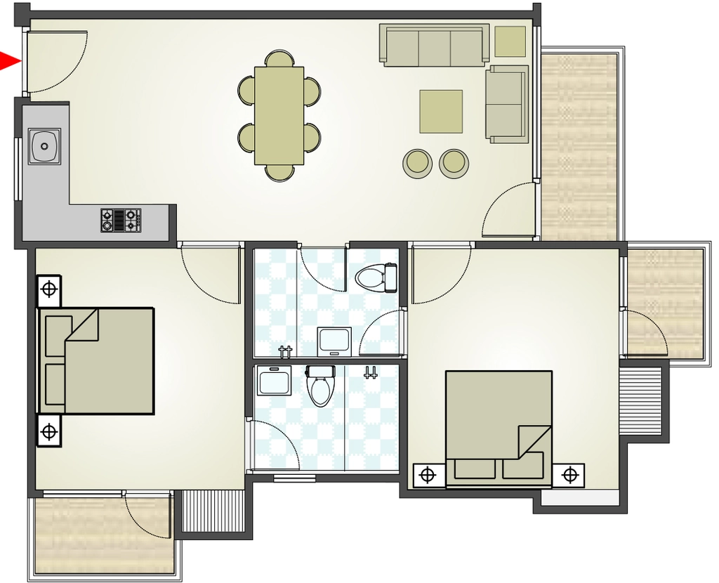 2 BHK Flat in Arihant Dynasty in Mansarovar, Jaipur - Image 927574