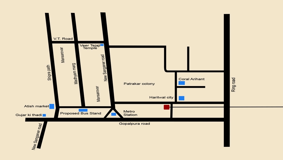 Location of Arihant Dynasty in Mansarovar, Jaipur - Image 426381