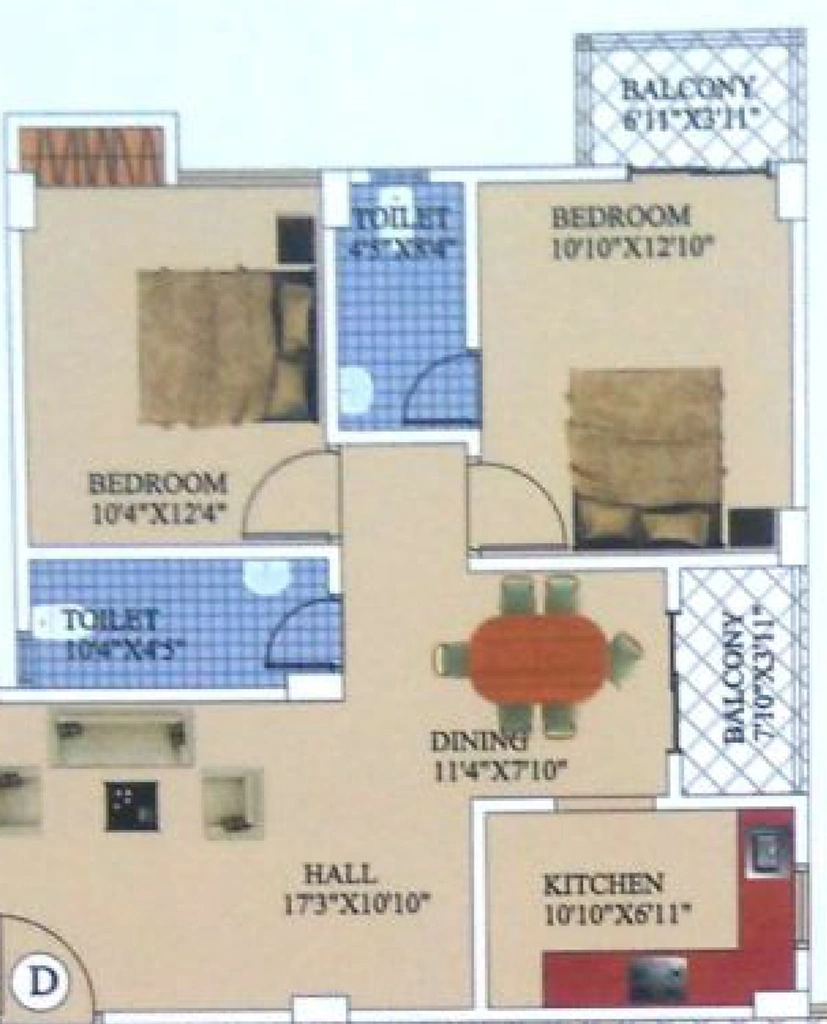 2 BHK Flat in Swastik Elite Phase 1 in Beltola, Guwahati - Image 927571