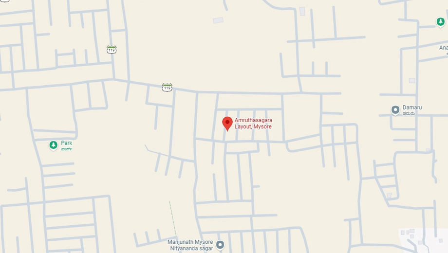 Location of Ess Amruthasagara Layout in Huyilalu, Mysore - Image 426446