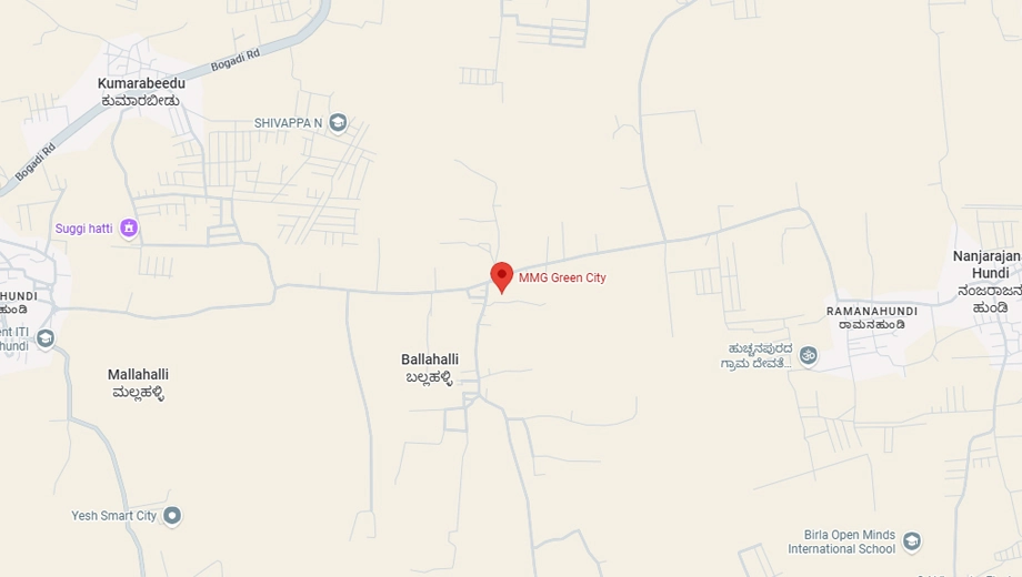 Location of MMG Greens City in Bogadi, Mysore - Image 426390