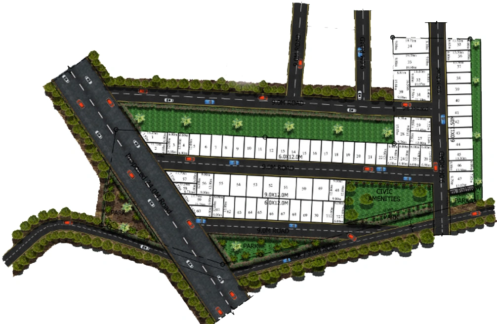 Master Plan of MMG Greens City in Bogadi, Mysore - Image 426391