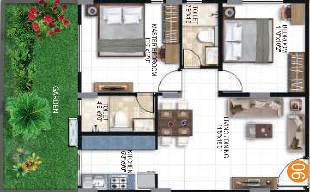 2 BHK Flat in Jagadhabi Premier 1 in Whitefield, Bangalore - Image 927601