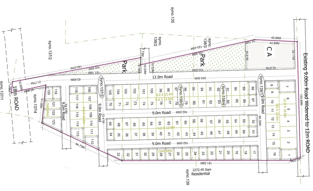 Master Plan of KBL Woodrose in Varuna, Mysore - Image 426585