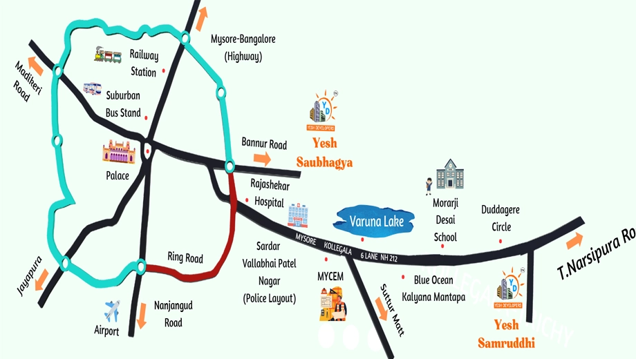 Location of Yesh Samruddhi in Varuna, Mysore - Image 426552