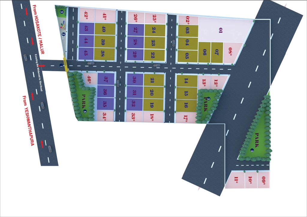 Master Plan of Srishti Sreevari Forest Glade in Hoskote, Bangalore - Image 426471