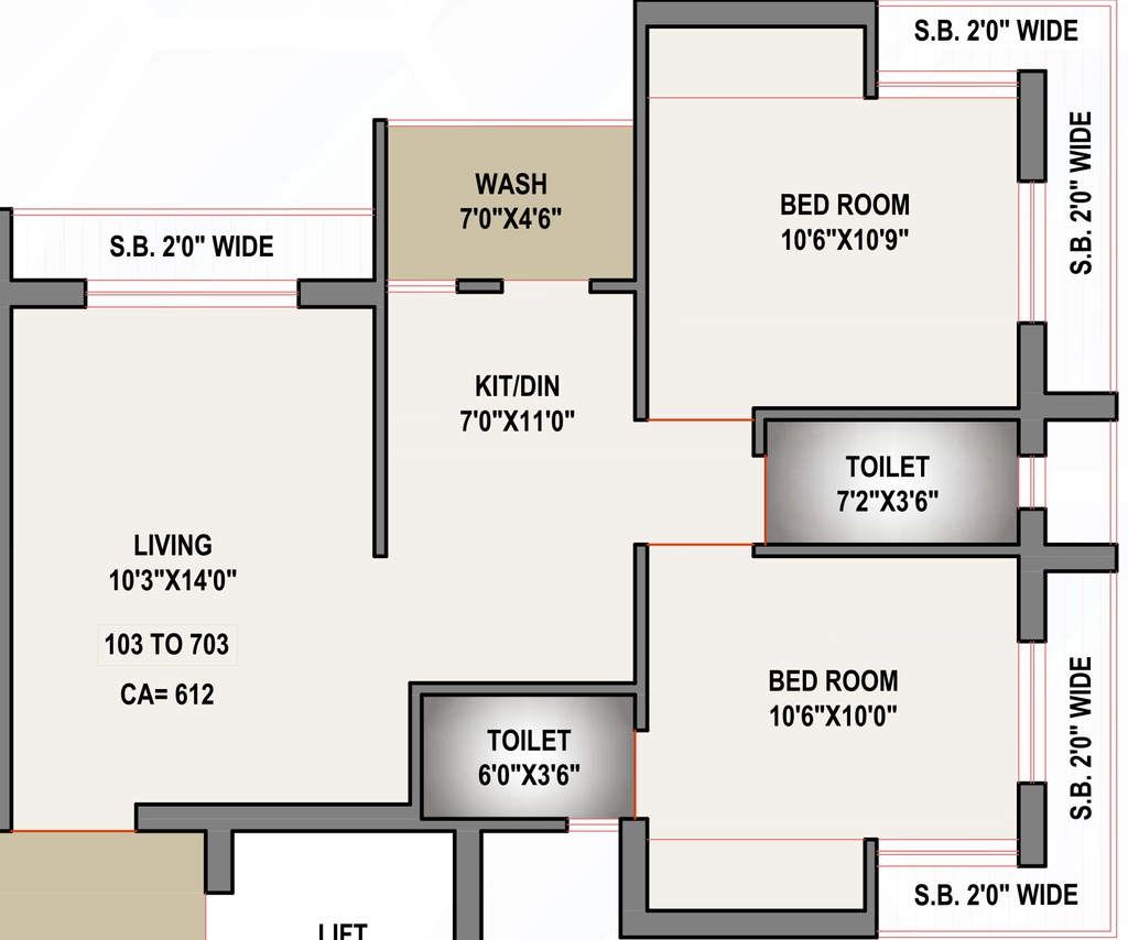 2 BHK Flat in Kishorbhai Tulsi Palace in Ghanteshwer, Rajkot - Image 927616