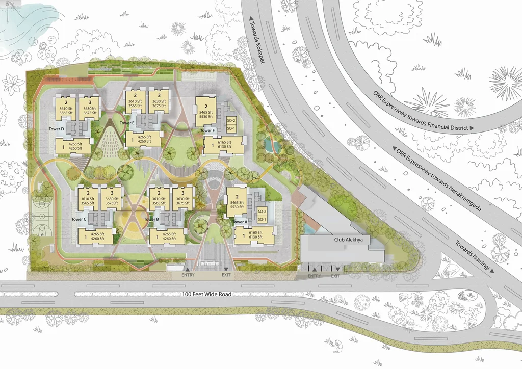 Master Plan of Alekhya Rise in Kokapet, Hyderabad - Image 426507