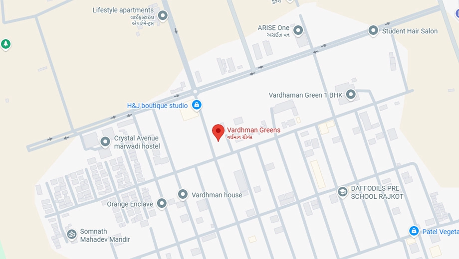 Location of Vardhman Green in Ghanteshwer, Rajkot - Image 426510