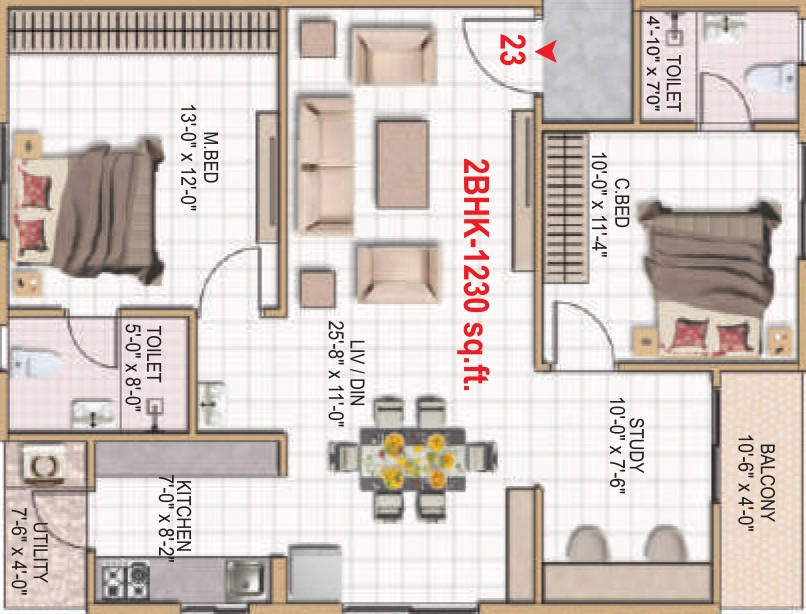 2 BHK Flat in Shashank Akshaya in Kogilu, Bangalore - Image 927630