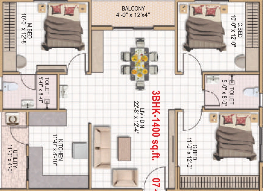 3 BHK Flat in Shashank Akshaya in Kogilu, Bangalore - Image 927633